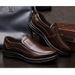 Echtes Leder Schuhe Männer Flache Mode männer Casual Brogues Schuhe Marke Männlichen Schuhe Weichen Bequemen Schwarz ZH740_voghion.com
