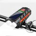 Solar Powered Horn Bicycle Front Multifunctional Outdoor Riding Lighting USB Dual Charging Night Running Light_voghion.com