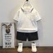 Kids’ Clothing Black Stripe Polo White Suit Outer Wear Pullover Popular Genuine Short Polo Shirt_voghion.com