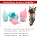 Kitten Bottle Feeding Kit For Nursing, Milk Bottles For Feeding Newborn Puppies,Anti-chocking Design With 3pcs Replaceable Nipples, Cute Elephant Shap_voghion.com