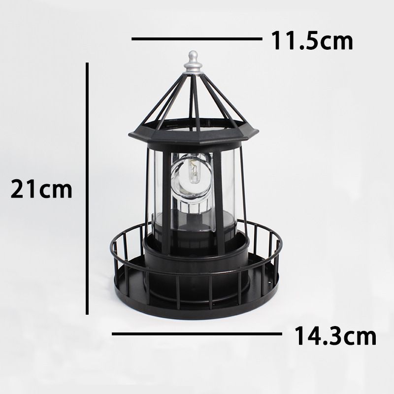 Solar-LED-Leuchtturmlampe – Gartendekor im europäischen Stil, manueller Schalter, 6–12 Stunden Beleuchtung, IP44 wasserdicht (Modell GL2011, 145 x 210 mm)​_voghion.com