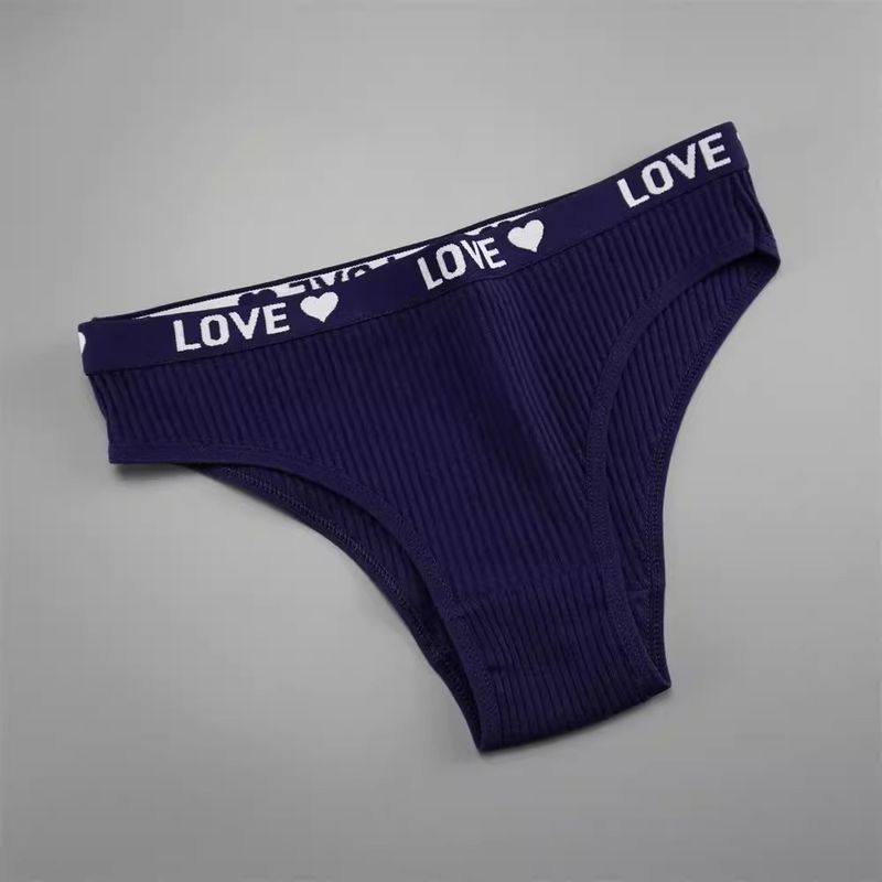 Damesondergoed van puur katoen met ribbels, effen kleur, middelhoge taille, heupliftend, ademend, dubbellaags kruis, korte broek_voghion.com