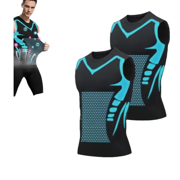 Hitro sušeč športni telovnik za moške, oprijet, z izjemno elastičnostjo, zračnostjo, vpijanjem znoja, tekom na prostem_voghion.com