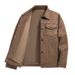Suede jacket, spring and autumn trend, loose lapel outer wear top, high-end men's work jacket_voghion.com