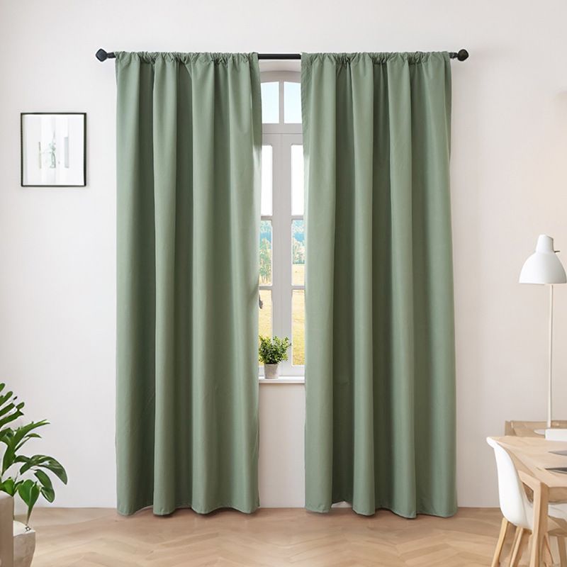 Blackout Curtains – Solid Color Window Drapes (90-100% Light Blocking, Polyester Fabric, Rod Pocket Design, Multiple Sizes & Colors)_voghion.com