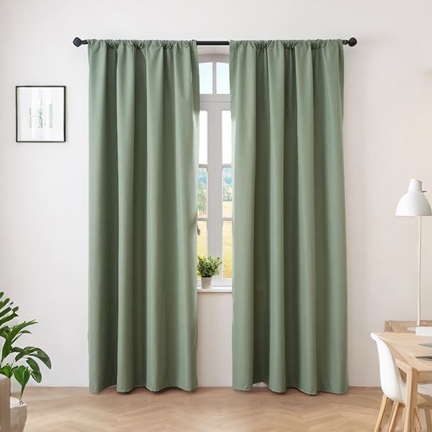 Blackout Curtains – Solid Color Window Drapes (90-100% Light Blocking, Polyester Fabric, Rod Pocket Design, Multiple Sizes & Colors)_voghion.com