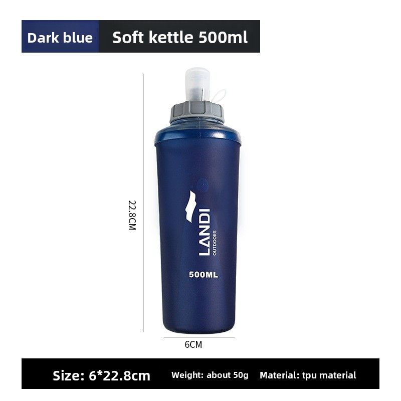 Outdoor Mountaineering, Cycling Sports, Soft Water Bag, Portable Water Bag, Dark Blue Pulling Soft Kettle, Special Kettle For Running_voghion.com