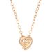 collana vortice amore ins stile creativo design filo ciondolo a forma di cuore catena clavicola_voghion.com