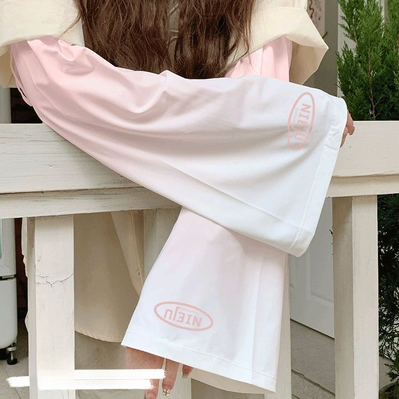 Trendy Gradient Color Personality Loose Silk Summer Cool Arm Guards Driving UV Protection Ice Sleeves Princess Style_voghion.com
