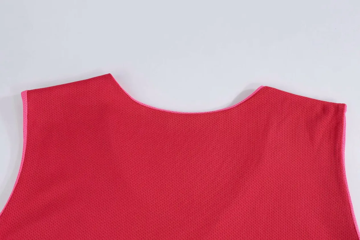 Basketball vest men's training, loose fit for sports, fitness, hip-hop trend, sleeveless basketball shirt, double-sided_voghion.com