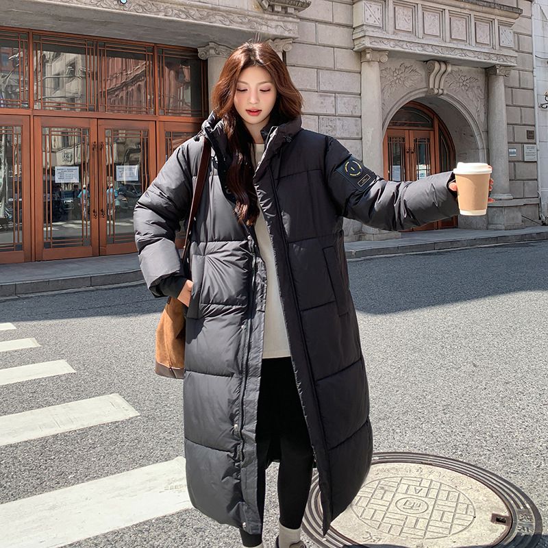 Selbstwärmende Graphen-Winterjacke für Damen – Schwarz-goldener Puffermantel mit Kapuze, Thermo-Oberbekleidung mit langen Ärmeln (M-3XL)_voghion.com