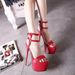 Large 41-46 Sexy High Waterproof Platform Sandals Thin Heel Color Block Women's Shoes_voghion.com