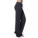 Pantaloni da yoga con tasca e bottone in vita elasticizzata da donna_voghion.com
