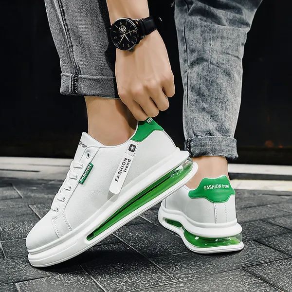 Height Increasing Fashion Brand Sneakers Men Casual Soft Comfortable Pu Leather Breathable Flats Shoes for Man tenis_voghion.com