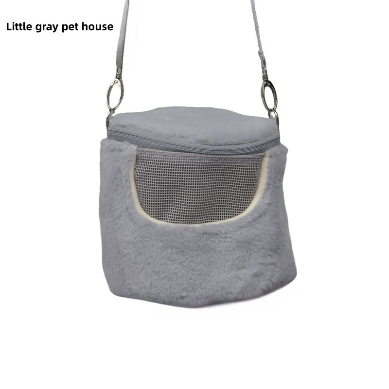 Il produttore transfrontaliero fornisce un piccolo zaino da esterno portatile per criceti dorati, una borsa calda per animali domestici di forma rotonda._voghion.com