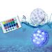 4Pcs Pool Diving Lights With Remote Control 10 LEDs Colorful Light Illumination Underwater Submersible Aquarium LED Lamp Pool Decoration_voghion.com