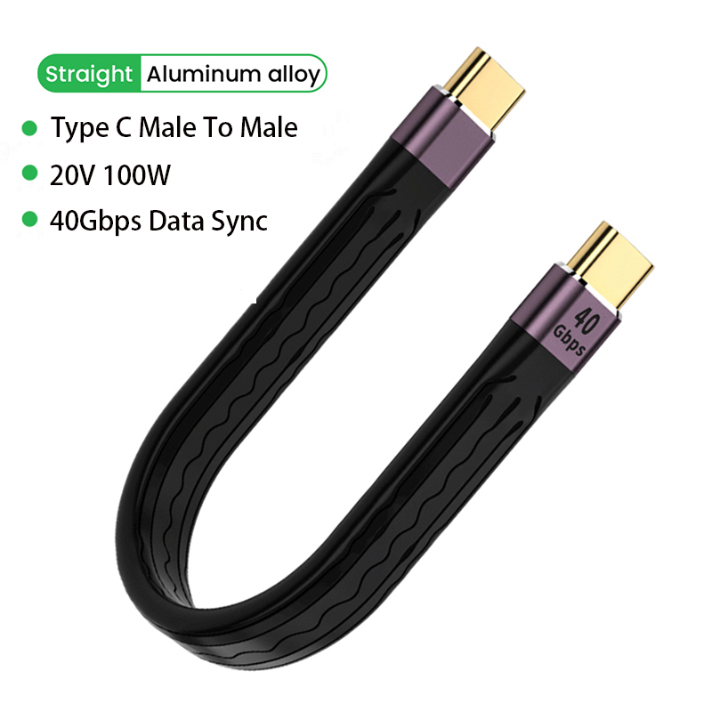 USB Typ C auf USB C 3.1 Gen2 40 Gbit/s Datenkabel für Book Pro USB C PD 100 W QC4.0 Schnellladung Video SSD Kurz_voghion.com