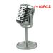 1~10PCS Simulation Classic Retro Dynamic Vocal Microphone Vintage Style Mic Universal Stand For Live Performanc Karaoke_voghion.com