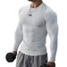 Men's Clothing tights men's quick drying sweat absorbent breathable long sleeved slim sports training T shirt uniform printed_voghion.com