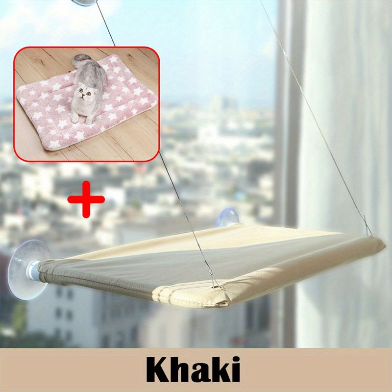Cat Window Perch, Cat Hammock Window Seat, Window Mounted Cat Bed_voghion.com