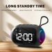 Mini Portable FM Radio Dual Alarm Clock LED Display Radios Receiver RGB Light Bluetooth Subwoofer TF Card USB MP3 Music_voghion.com