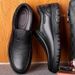 Chaussures d'affaires décontractées et formelles en cuir véritable pour hommes, idéales pour les pères d'âge moyen et les personnes âgées, à enfiler, respirantes et à semelle souple._voghion.com