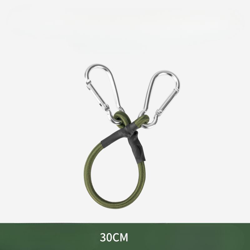 Outdoor Karabiner Auto Camping Wäscheleine Gepäck Bindung Verpackung Gummiband Hängenden Seil_voghion.com