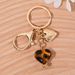 Leopard Heart Keychain Fashion Ins Bag Car Key Pendant New Hanging Decoration_voghion.com