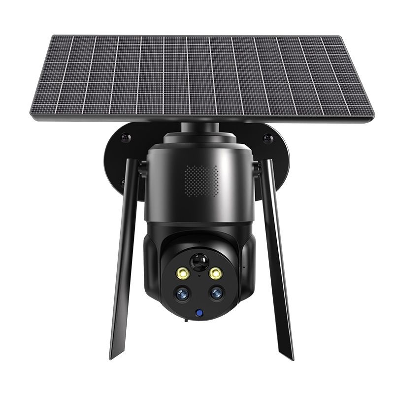Telecamera di sicurezza solare con zoom 8x - Visione notturna wireless e rilevamento del movimento tramite intelligenza artificiale (non necessita di Wi-Fi, resistente alle intemperie IP65)_voghion.com