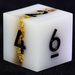 9 Polyhedral Resin DnD Set Of Dice White Gold Foil Sandwich For Dungeons Dragons RPG_voghion.com