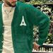 YWFG Soft Knit Cardigan Green Oversized Casual Sweater For Men & Women, Lightweight Long Sleeve Open Front Jacket, Chic Loungewear For Spring & Fall_voghion.com