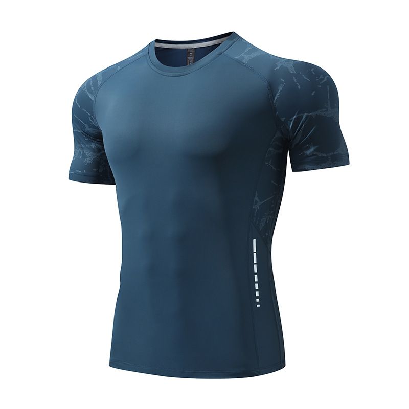 Men's Clothing Sports T Shirt Quick Drying Short Sleeved Top Ice Silk Stretch Fitness Clothes Outdoor Running Training Clothes_voghion.com