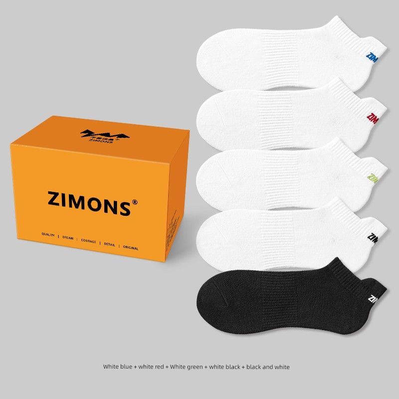Zi Mo Cotton Męskie Letnie Haftowane Krótkie Skarpetki_voghion.com