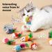 Katzenspielzeug-Simulation, kleine Plüschmaus, bunte Federn, Raschelgeräusche, lustige Interaktion mit der Katze, lindert Langeweile beim Haustier_voghion.com