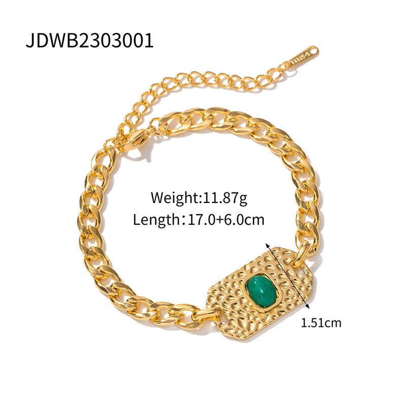 Wind Cuban Chain Network Red Blogger Same Stainless Steel Gold Plated Women's And Men's Hip Hop Style Bracelet Handpiece_voghion.com