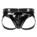 Sexy Mens Underwear WetLook Patent Leather Bfs Panties Butt Hollow Out Gay Jockstrap Zipper Open Crotch Bondage_voghion.com