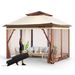 VEVOR Patio Gazebo, 11 x 11 FT Pop up Gazebo for 8-10 Person, with Mosquito Netting, Metal Frame, and PU Coated 250D Oxford Cloth, Outdoor Canopy Shel_voghion.com