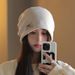 Large Head Circumference Slouchy For Women, Autumn And Winter Postpartum Confinement Hat, Versatile Face-Slimming Warm_voghion.com