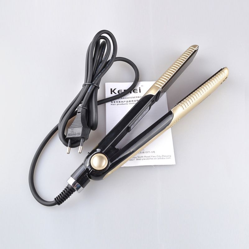 Haarkrultang Kemei Straight Hair Splint KM 327 Doet Geen Pijn Aan Het Haar Stijltang Clip Thuis Rechtop Krullen Elektrisch Multiplex Rechtop Haar Salon_voghion.com