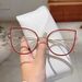 Trendy INS Hollow Cat Eye Spring Leg Anti-Blue Light Glasses, Customizable Prescription Or Non-Prescription Fashion_voghion.com