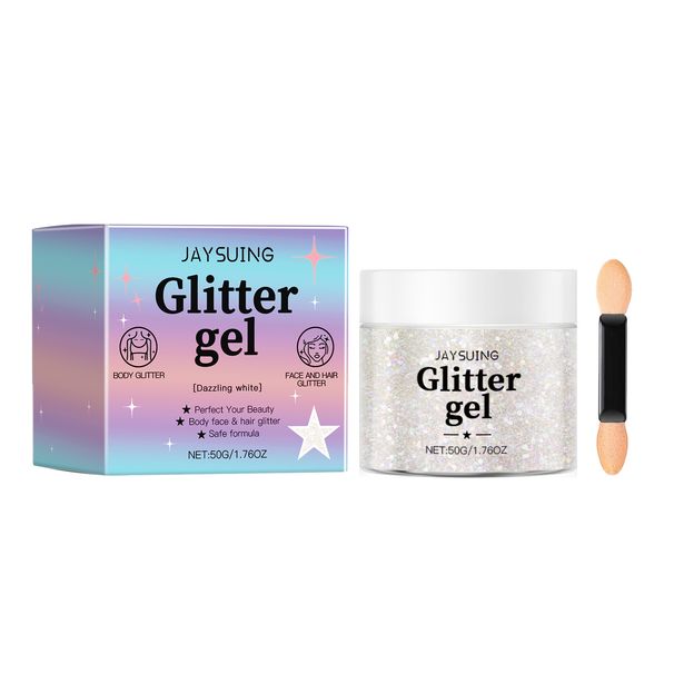 Jaysuing Glitter Gel -sarjan timanttipaljerit vartalolle ja kasvoille luovat kiiltävän kolmiulotteisen meikin_voghion.com