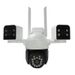 QD22 Three-screen Surveillance Camera WiFi Version Three-eye Ultra-high-definition Outdoor Waterproof Panoramic_voghion.com