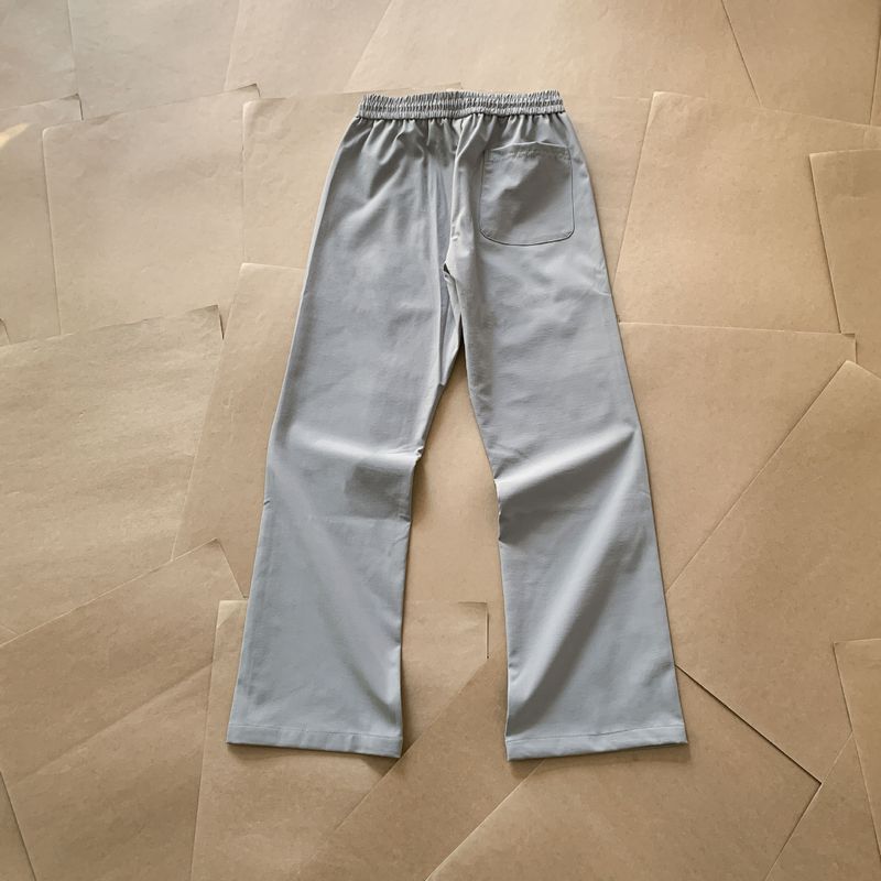 Pantaloni casual aderenti dritti e aderenti in tessuto composito per l'autunno e l'inverno, con trama che mostra la lunghezza delle gambe_voghion.com