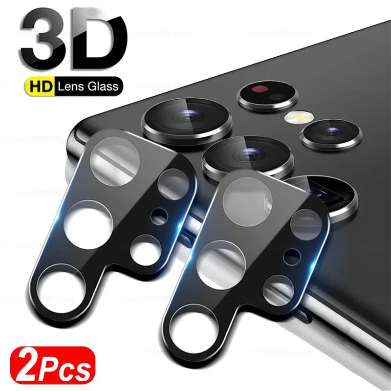 Custodia protettiva per obiettivo fotocamera in vetro temperato curvo 3D da 2 pezzi per Samsung Galaxy S24 Ultra Samsun S 24 Plus 5G S24Ultra posteriore_voghion.com