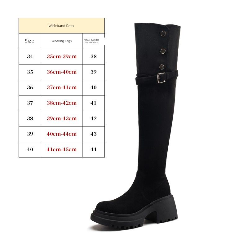 2024 Neue Ankunft Plus Size Damen Dicke Beine Über dem Knie Kinder Herbst und Winter Abnehmen Plattform Kniehohe Stiefel_voghion.com