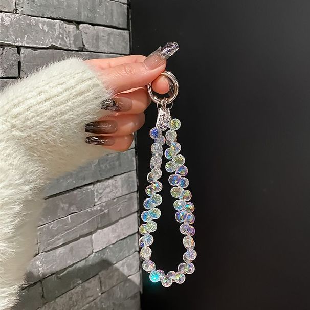 Crystal Phone Pendant New Beaded Chain Wrist Strap Bracelet Lanyard For Women High-End Lightweight_voghion.com