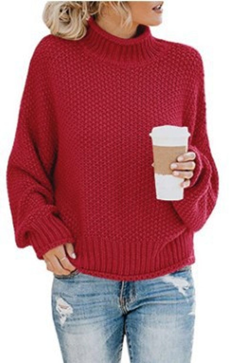 Women's 2024 Autumn/Winter New Knitted Sweater Coarse Thread High Collar Hoodie_voghion.com