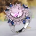 2025 nuovi arrivi moda vero solido sterling colore donne AAA multicolore zircone gioielli blu padiglione fiore anello argento matrimonio regalo_voghion.com