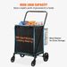 Large Shopping Liner, Cart Waterproof Capacity Swivel Grocery Cart 360° Dual Jumbo Basket, With With Folding 330LBS Removable_voghion.com