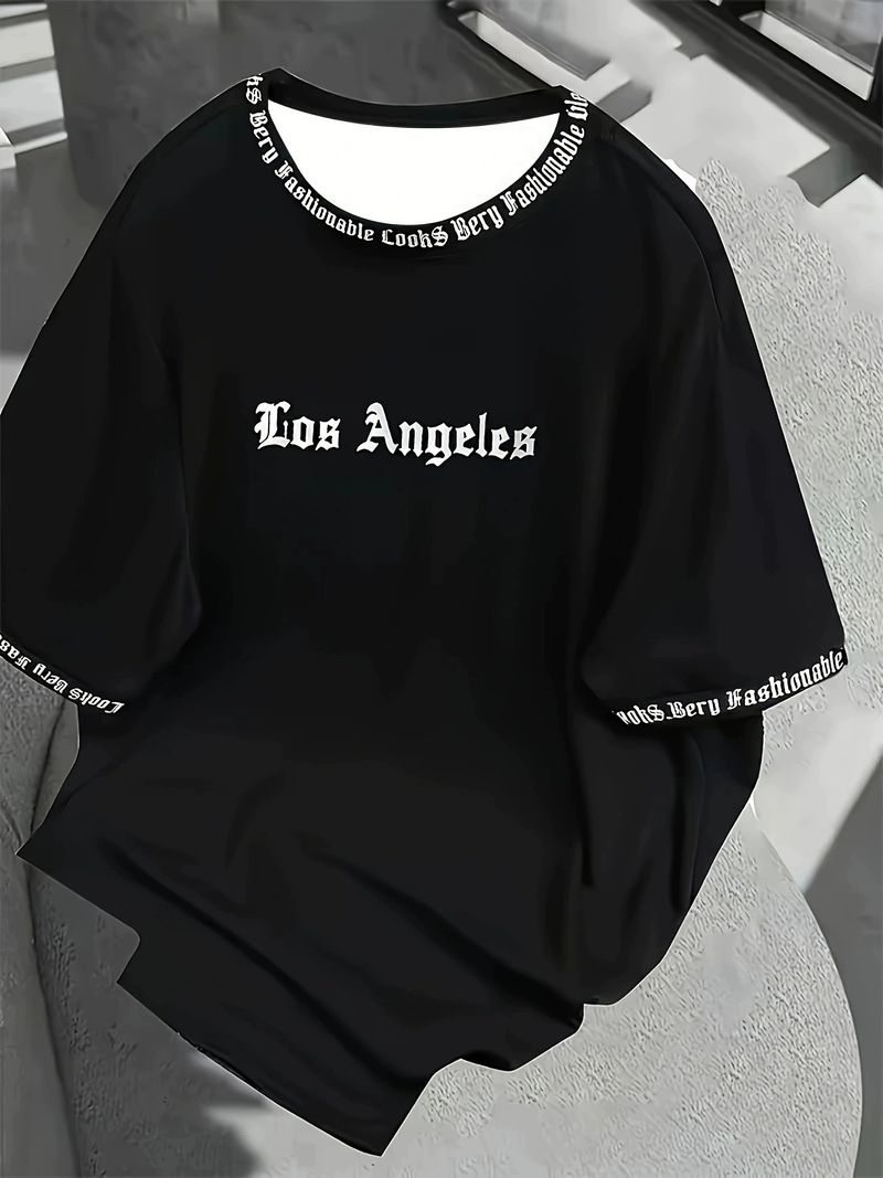 Herenkleding Heren Hot Selling Korte Mouw T-shirt Met Letterprint Casual Zomer Nieuwe Veelzijdige Kleding_voghion.com
